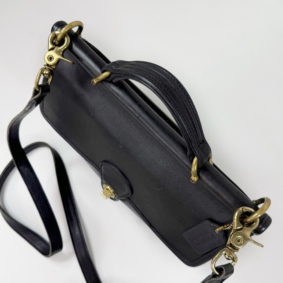 Coach Vintage 1994 Willis Leather Crossbody Bag 9927 Black - Picture 6 of 14